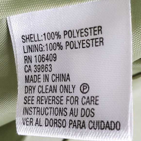 Tahari ASL Fully Lined Lime Green Ruffled Blazer With Small Front Pockets Sz 14 - Picture 7 of 9